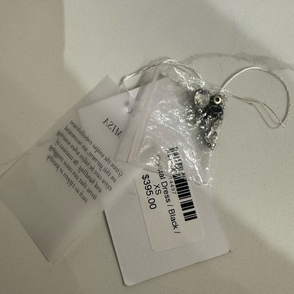 MISA Ivy Crystal mini dress size XS black - Picture 8 of 9